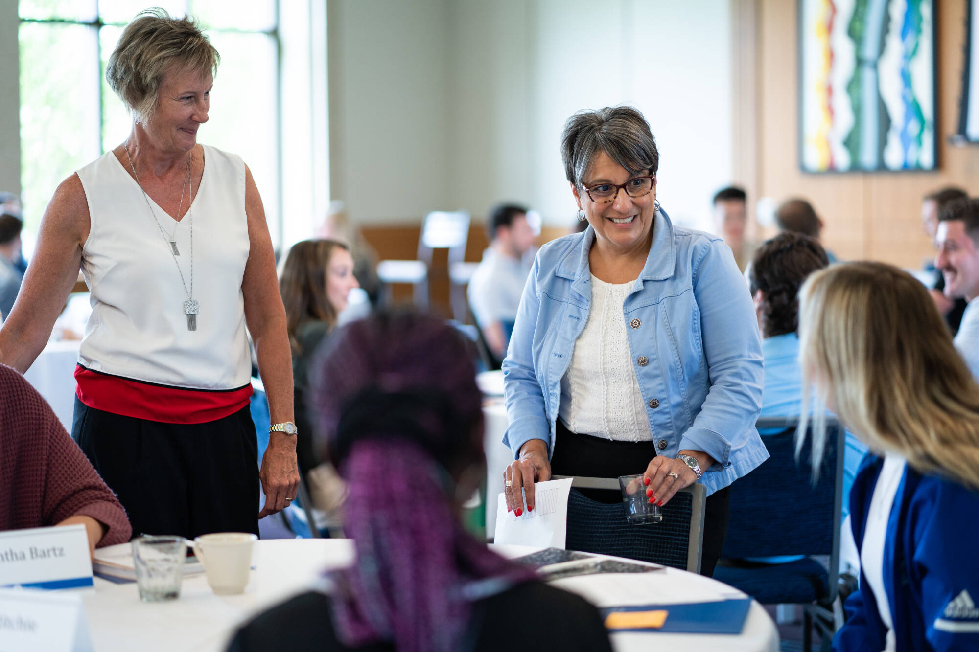 Leslie Lynch and Joy Allen at a PMBA Orientation